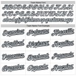 Custom Name Number Baseball Jersey - Personalized Silver-Black White Pinstripe Authentic Fade Design Personalized White Pinstripe