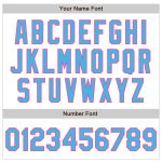 Custom Name and Number Sky Blue-Pink Pinstripe Baseball Jersey - Personalized Authentic Fade Fashion Team Apparel Personalized