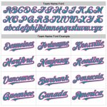 Custom Name Number Baseball Jersey Personalized White Pinstripe Teal Pink Authentic Fade Fashion Personalized White Pinstripe