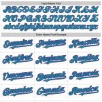 Custom Name and Number Baseball Jersey - Personalized Teal-Purple White Pinstripe Fashion Jersey Personalized White Pinstripe