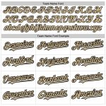 Custom Name and Number Baseball Jersey - Personalized White Pinstripe Vegas Gold and Black Authentic Fade Personalized White