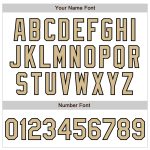 Custom Name and Number Baseball Jersey - Personalized White Pinstripe Vegas Gold and Black Authentic Fade Personalized White