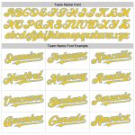 Custom Name and Number Personalized Baseball Jersey - White Pinstripe Yellow-Light Blue Authentic Fade Fashion Personalized