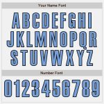 Custom Baseball Jersey with Personalized Name & Number - Authentic Blue & Black White Design Personalized White Powder Blue-Black