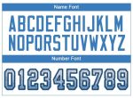 Custom Personalized Football Jersey - White Powder Blue-Black Mesh, Team Name & Number Personalized White Powder Blue-Black