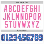 Custom Authentic Football Jersey for Team - Personalized White Powder Blue-Pink Mesh with Name and Number Personalized White