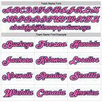 Custom Authentic Football Jersey for Team - Personalized White Powder Blue-Pink Mesh with Name and Number Personalized White