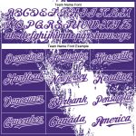 Custom Baseball Jersey with 3D Abstract Brush Stroke Design - Personalized White Purple Team Name & Number Personalized White