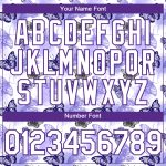 Custom Name Number Baseball Jersey - Personalized 3D Butterfly Design in White Purple - Authentic Team Apparel Personalized