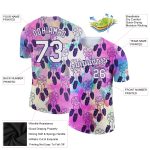Custom Name and Number Dreamcatcher T-Shirt with 3D Feather Design in White and Purple - Performance Apparel Personalized