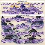 Custom Name Number Baseball Jersey Mountains Landscape 3D Pattern Design White Purple Authentic Team Personalized White Purple