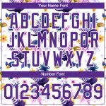 Custom Tropical Hawaii Flower Performance T-Shirt with Bird, Personalized Purple 3D Pattern, Team Name & Number Personalized