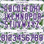 Custom Monstera Baseball Jersey with Name and Number - Personalized 3D Tropical Purple and White Design Personalized White