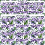 Custom Monstera Baseball Jersey with Name and Number - Personalized 3D Tropical Purple and White Design Personalized White