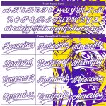 Custom Name Number Tropical Palm Leaves Unisex Softball Jersey - Personalized White Purple 3D Pattern Two-Button Design Personalized