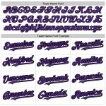 Custom Name and Number Personalized Abstract 3D Splash Baseball Jersey in White Purple-Black Design Personalized White Purple-Black