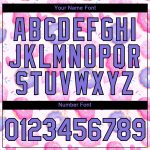 Custom Name and Number T-Shirt - Personalized 3D Pattern Design in White, Purple, and Black for Dessert Performance Team