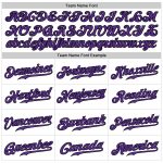 Custom Name and Number Baseball Jersey - Personalized Authentic Sleeveless White Purple-Black Team Jersey Personalized White