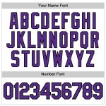 Custom Name and Number Baseball Jersey - Personalized Authentic Sleeveless White Purple-Black Team Jersey Personalized White