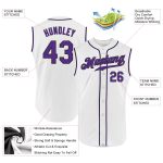 Custom Name and Number Baseball Jersey - Personalized Authentic Sleeveless White Purple-Black Team Jersey Personalized White