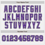 Custom Name and Number Two Tone Baseball Jersey - Personalized Authentic White Purple Black Personalized White Purple-Black