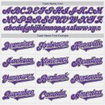 Custom Name and Number Two Tone Baseball Jersey - Personalized Authentic White Purple Black Personalized White Purple-Black