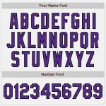 Custom Name and Number Bomber Jacket - Personalized White Purple Black Varsity Full-Snap Letterman Jacket Personalized White