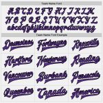 Custom Name and Number Bomber Jacket - Personalized White Purple Black Varsity Full-Snap Letterman Jacket Personalized White