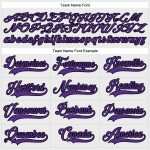 Custom Name and Number Personalized White Purple Black Hockey Jersey - Lace Neck Team Jersey Personalized White Purple-Black
