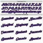 Custom Performance T-Shirt with Personalized Name and Number - White Purple Black Team Gear Personalized White Purple-Black