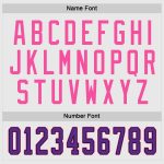 Custom Team Hockey Jersey with Personalized Name & Number - White Purple Black Pink Personalized White Purple Black-Pink