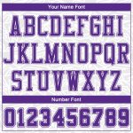 Custom Name Number Basketball Jersey Sublimation White Purple Color Block Round Neck Personalized Team Suit Personalized