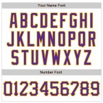 Custom Name Number Baseball Jersey - Personalized 3D Purple Gold Abstract Design, Sharp Shape, Authentic Team Wear Personalized