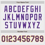 Customizable White Purple Gold Baseball Jersey - Authentic Sports Apparel Personalized White Purple-Gold Authentic Baseball