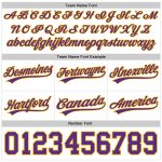 Custom Team Basketball Shorts with Name and Number - Personalized White Purple-Gold Authentic Design Personalized White Purple-Gold