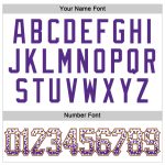 Personalized Drift Fashion Baseball Jersey - Custom White Purple-Gold Team Name & Number Personalized White Purple-Gold Authentic