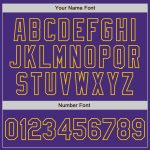 Custom Name Number Personalized White Purple Gold Baseball Jersey Authentic Split Fashion Team Personalized White Purple-Gold