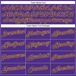 Custom Name Number Basketball Jersey - Personalized Authentic Split Design in White Purple Gold Personalized White Purple-Gold