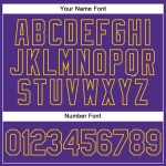 Custom Name Number Basketball Jersey - Personalized Authentic Split Design in White Purple Gold Personalized White Purple-Gold
