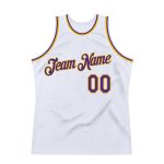 Custom White Purple Gold Throwback Basketball Jersey - Authentic Design Personalized White Purple-Gold Authentic Throwback