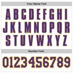 Custom Basketball Jersey - Personalized Purple Gold Throwback Design, Authentic Team Name and Number Personalized White Purple-Gold
