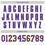 Customizable Purple Gold Baseball Jersey Shirt with Personalized Name and Number - Authentic Throwback Rib-Knit Design Personalized