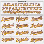 Personalized Two Tone Varsity Letterman Jacket White Purple Gold Full-Snap Bomber Personalized White Purple-Gold Bomber Full-Snap