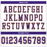 Personalized Custom Football Jersey for Authentic Team - White Purple Gold Mesh with Name & Number Personalized White Purple-Gold