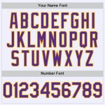 Customizable Authentic Throwback Baseball Jersey - White Purple Gold - Personalized Name & Number Personalized White Purple-Gold