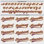 Personalized Unisex Softball Jersey in White and Purple-Gold, Two-Button Design Personalized White Purple-Gold Two-Button