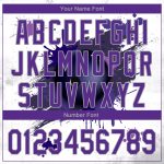 Custom Name and Number 3D Pattern Bowling Ball Baseball Jersey - Personalized White Purple-Gray Design Personalized White