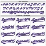 Custom Name and Number Baseball Jersey - Personalized 3D Curve Lines Design in White, Purple, and Gray, Authentic Team Apparel