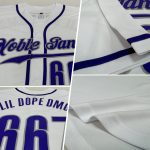Custom Name Number Baseball Jersey - Personalized White Purple Gray Authentic Team Jersey Personalized White Purple-Gray
