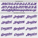 Custom Name Number Baseball Jersey - Personalized White Purple Gray Authentic Team Jersey Personalized White Purple-Gray